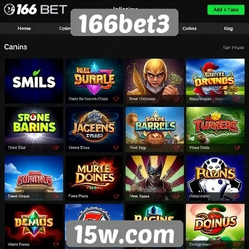A diversidade de jogos disponíveis no 166bet3